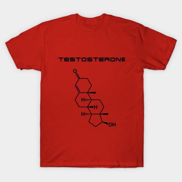 Testosterone - Black T-Shirt by Roidula